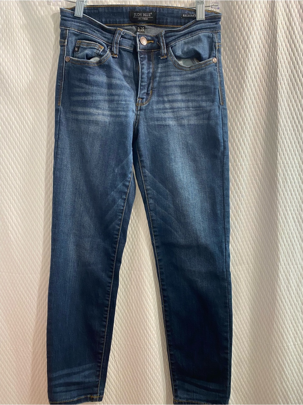 Judy Blue Relaxed Fit Dark Blue Washed Jeans